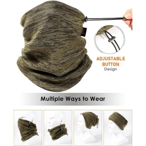 Winter Beanie Hat Scarf for Men Women Knit Thick Fleece Lined‎ Warm Windproof - Picture 3 of 7